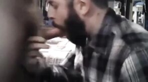 Daddy Feeds His Sub with a Load after Intense Blowjob