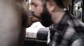 Daddy Feeds His Sub with a Load after Intense Blowjob