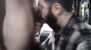 Daddy Feeds His Sub with a Load after Intense Blowjob