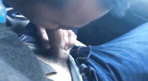 Twink Sucks Big Cock in a Car