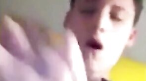 Cumming Hard After School - Twink Amateur Masturbates