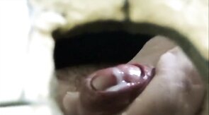 Public Restroom Gloryhole: Amateur Big Cock BJ
