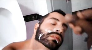 Public Restroom Gloryhole: Amateur Big Cock BJ