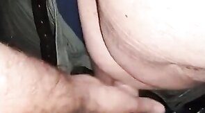 Mutual Jerk Off in a Sex Shop Video Booth: Big Cum Shot