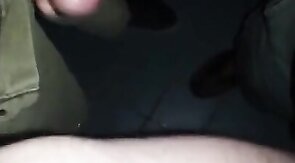 Mutual Jerk Off in a Sex Shop Video Booth: Big Cum Shot