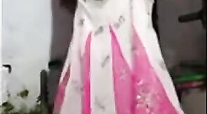 Indian Crossdresser Strips and Shows Small Cock