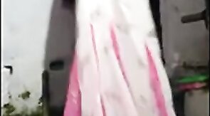 Indian Crossdresser Strips and Shows Small Cock