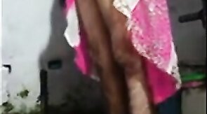 Indian Crossdresser Strips and Shows Small Cock