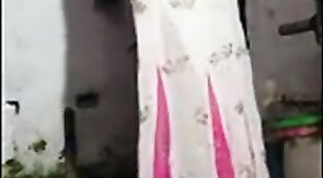 Indian Crossdresser Strips and Shows Small Cock