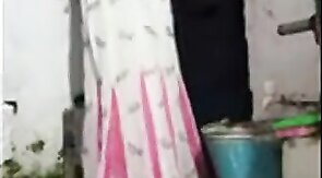 Indian Crossdresser Strips and Shows Small Cock