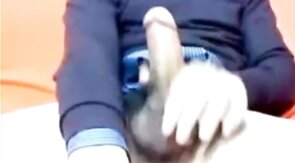 Big Cock Italian Guy Strokes on Webcam