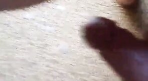 Big cock interracial bareback with ATM and load eating