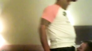 Redneck Breeds His Bitch in a Motel Room - Bareback Amateur Blowjob