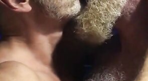 Muscular Daddies Intimately Kissing