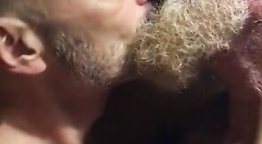 Muscular Daddies Intimately Kissing