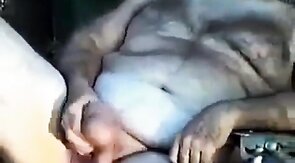 Young Man Sucks Off a Hairy Grandpa
