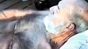 Young Man Sucks Off a Hairy Grandpa
