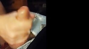 Big Cock Handjob - Buddy's Cum as Lube