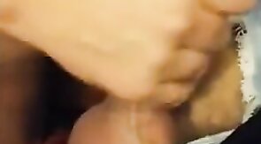 Big Cock Handjob - Buddy's Cum as Lube