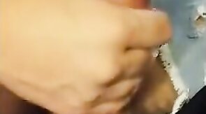 Big Cock Handjob - Buddy's Cum as Lube