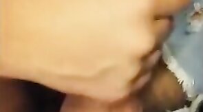 Big Cock Handjob - Buddy's Cum as Lube
