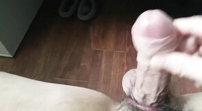 Fat Daddy Bear Strokes His Big Cock