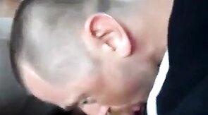 Old-Young Blowjob in a Taxi