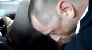 Old-Young Blowjob in a Taxi