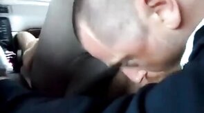 Old-Young Blowjob in a Taxi