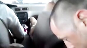 Old-Young Blowjob in a Taxi
