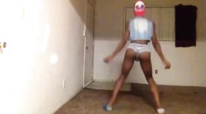 Black Amateur Twerking His Skinny Ass For Anal