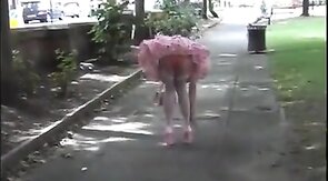 Sissy Crossdresser's Public Walk of Shame