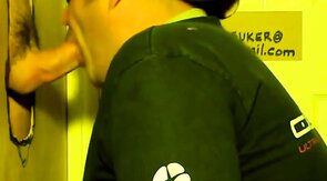 Pulsating Nuts - Glory Hole Handjob and Blowjob Amateur Video