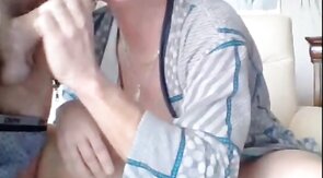 Sucking and Swallowing on Webcam