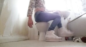 Twink Crossdresser in Tight Jeans