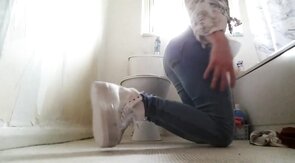 Twink Crossdresser in Tight Jeans