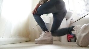 Twink Crossdresser in Tight Jeans