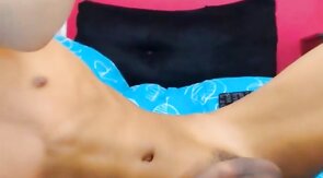 Twink Latino Wanks and Eats Cum on Webcam