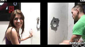 Fooled str8 guy got blowjob in gloryhole