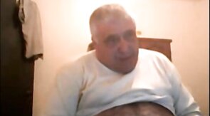 Silver Bear Daddy Mario Stroking on Webcam