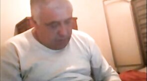 Silver Bear Daddy Mario Stroking on Webcam