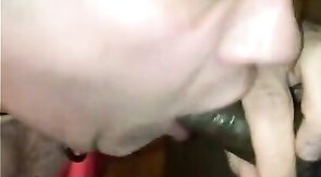 Black Cock Blowjob - Amateur Crossdresser Daddy Swallows 2 Thick Loads