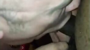 Black Cock Blowjob - Amateur Crossdresser Daddy Swallows 2 Thick Loads
