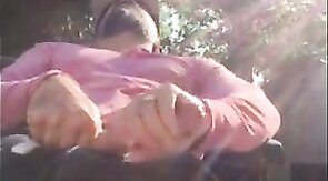 Outdoor Masturbation: He Strokes It in the Garden