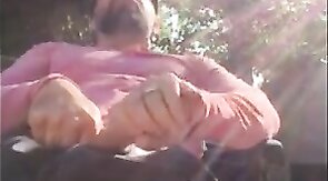 Outdoor Masturbation: He Strokes It in the Garden