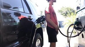 Outdoor Fun at the Gas Station