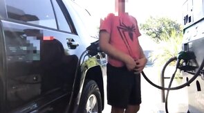 Outdoor Fun at the Gas Station