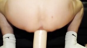 Huge Dildo Makes Me Cum Hard
