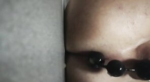 Twink Plays with Anal Beads and Fake Cum
