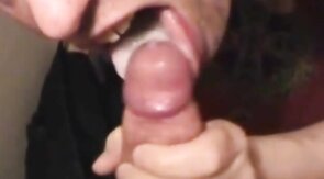 Older Neighbor Enjoys Sucking My Big Cock